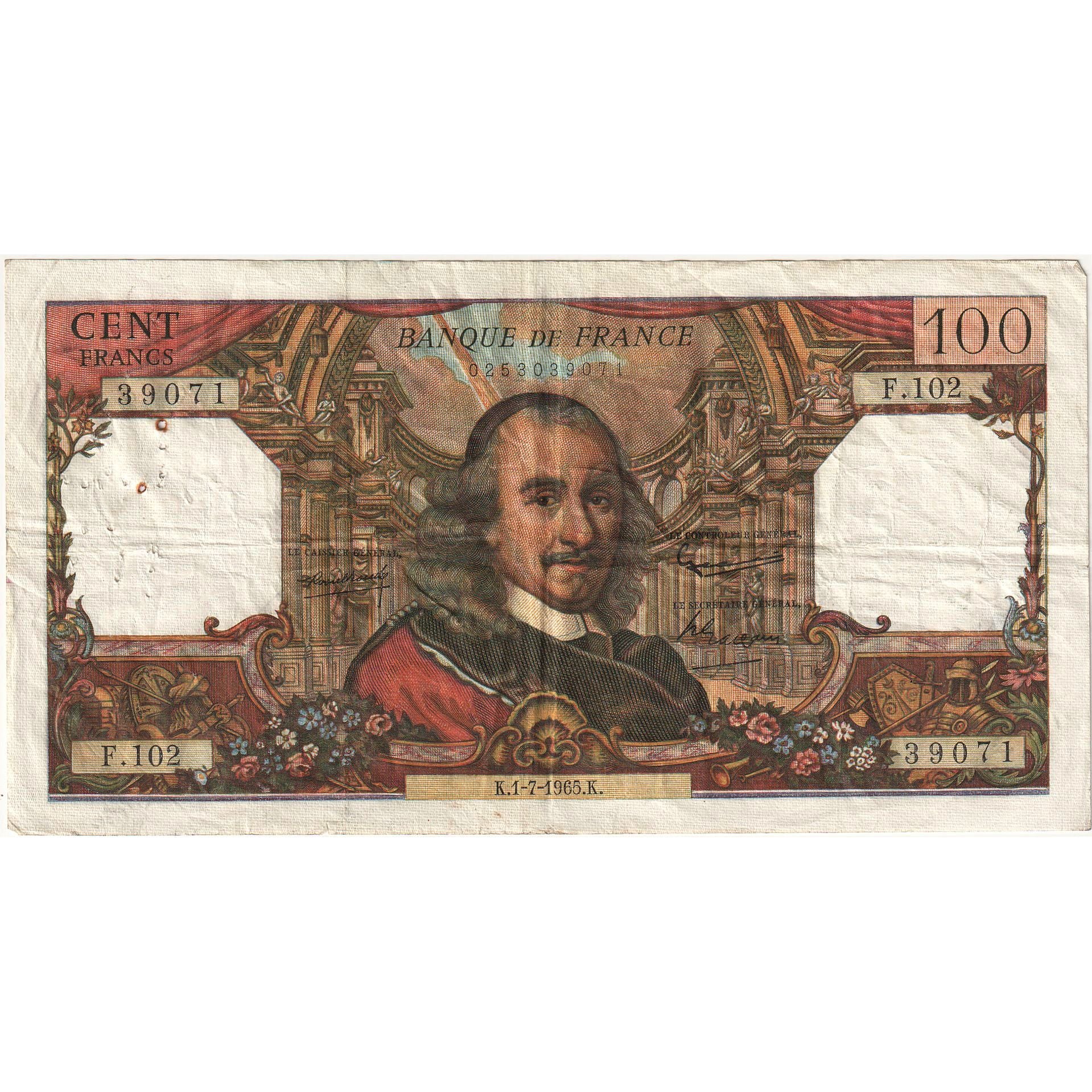 Francia, 100 Francs, Corneille, 1965-07-01, F.102, RC