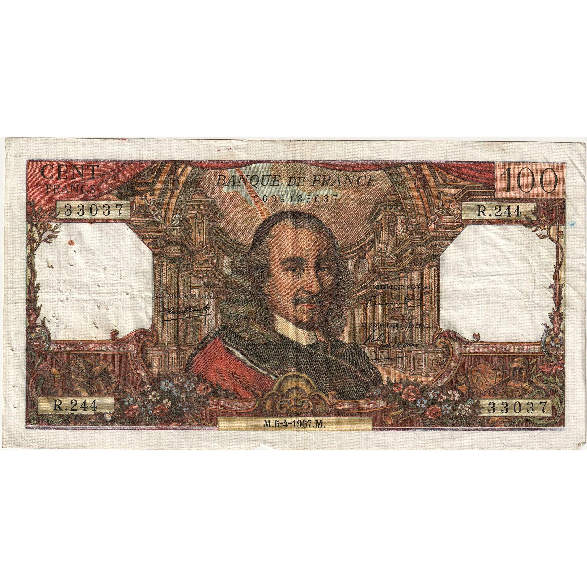 Francia, 100 Francs, Corneille, 1967-04-06, R.244, RC