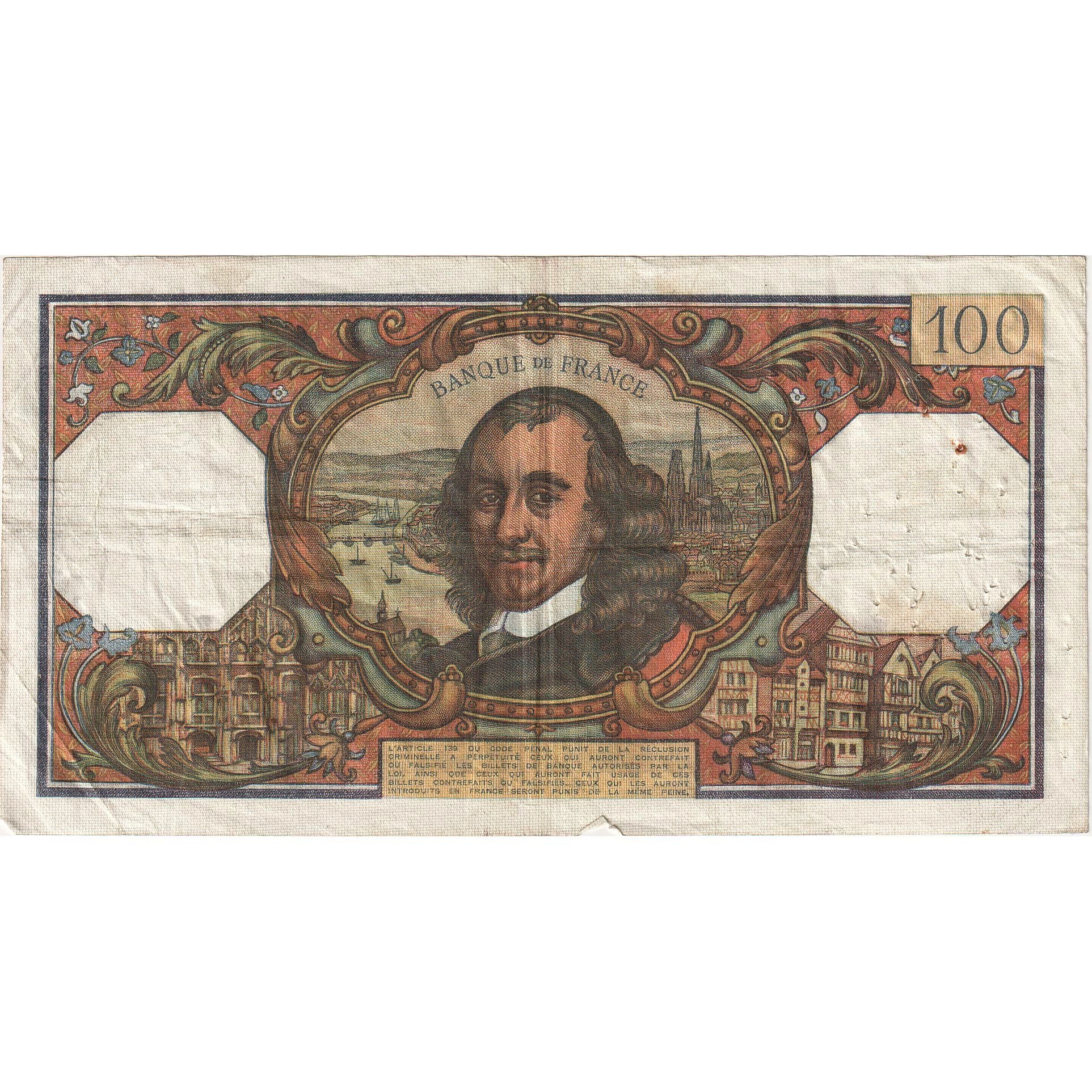 Francia, 100 Francs, Corneille, 1967-04-06, R.244, RC