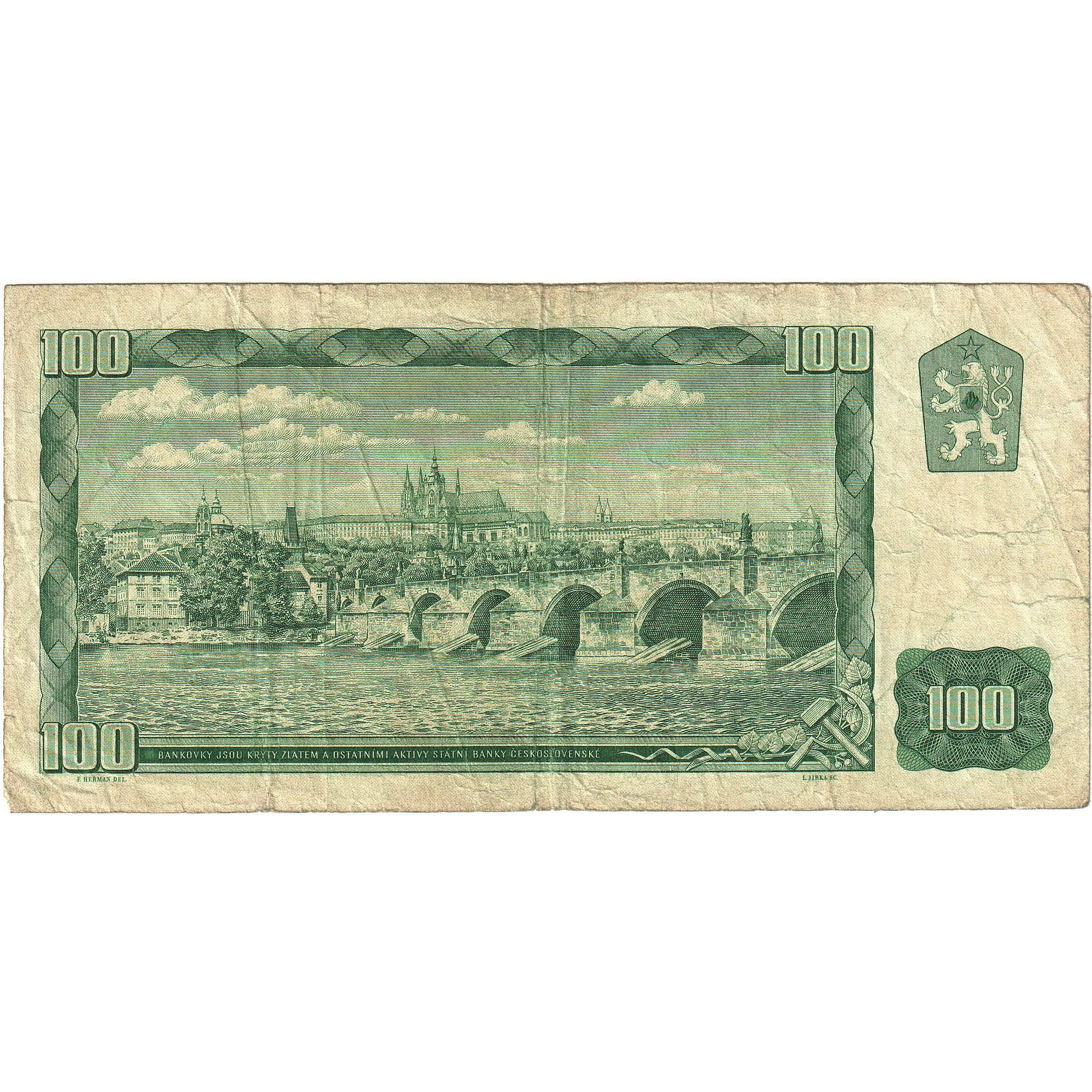 Geldschein, Tschechoslowakei, 100 Korun, 1961, Undated (1961), KM:91c, GE