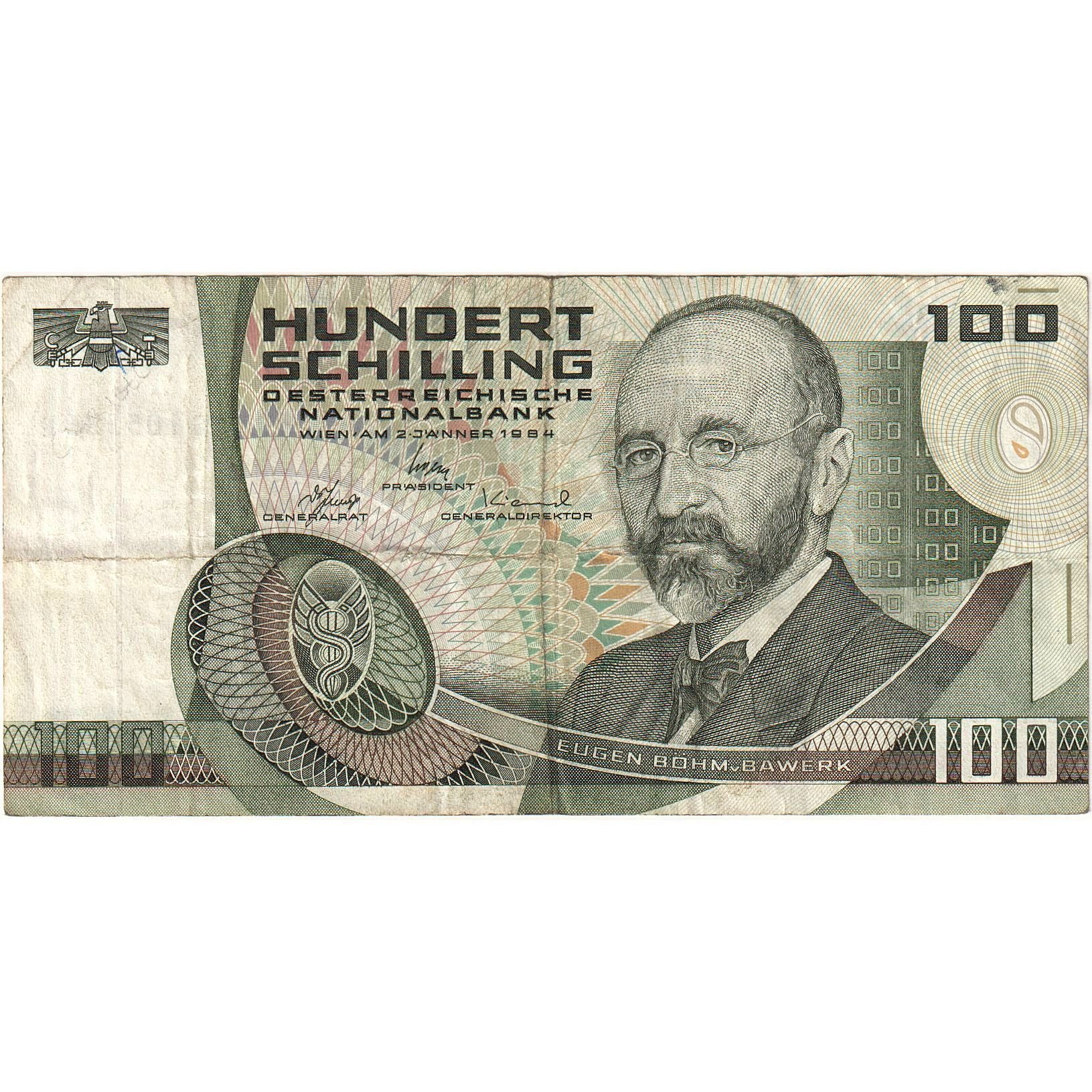 Banknote, Austria, 100 Schilling, 1984, 1984-01-02, KM:150, EF(40-45)