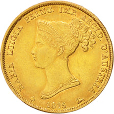 ITALIAN STATES, PARMA, Maria Luigia, 40 Lire, 1815, Parma, AU(55-58), Gold