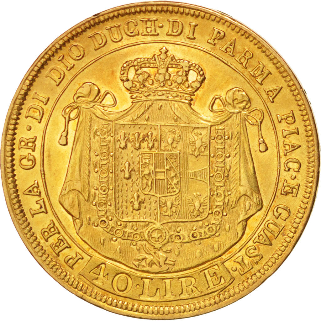 ITALIAN STATES, PARMA, Maria Luigia, 40 Lire, 1815, Parma, AU(55-58), Gold
