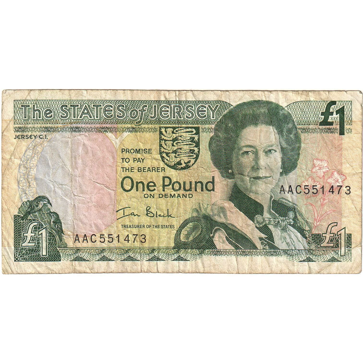 Jersey, 1 Pound, Undated (2000), KM:26a, EF(40-45)