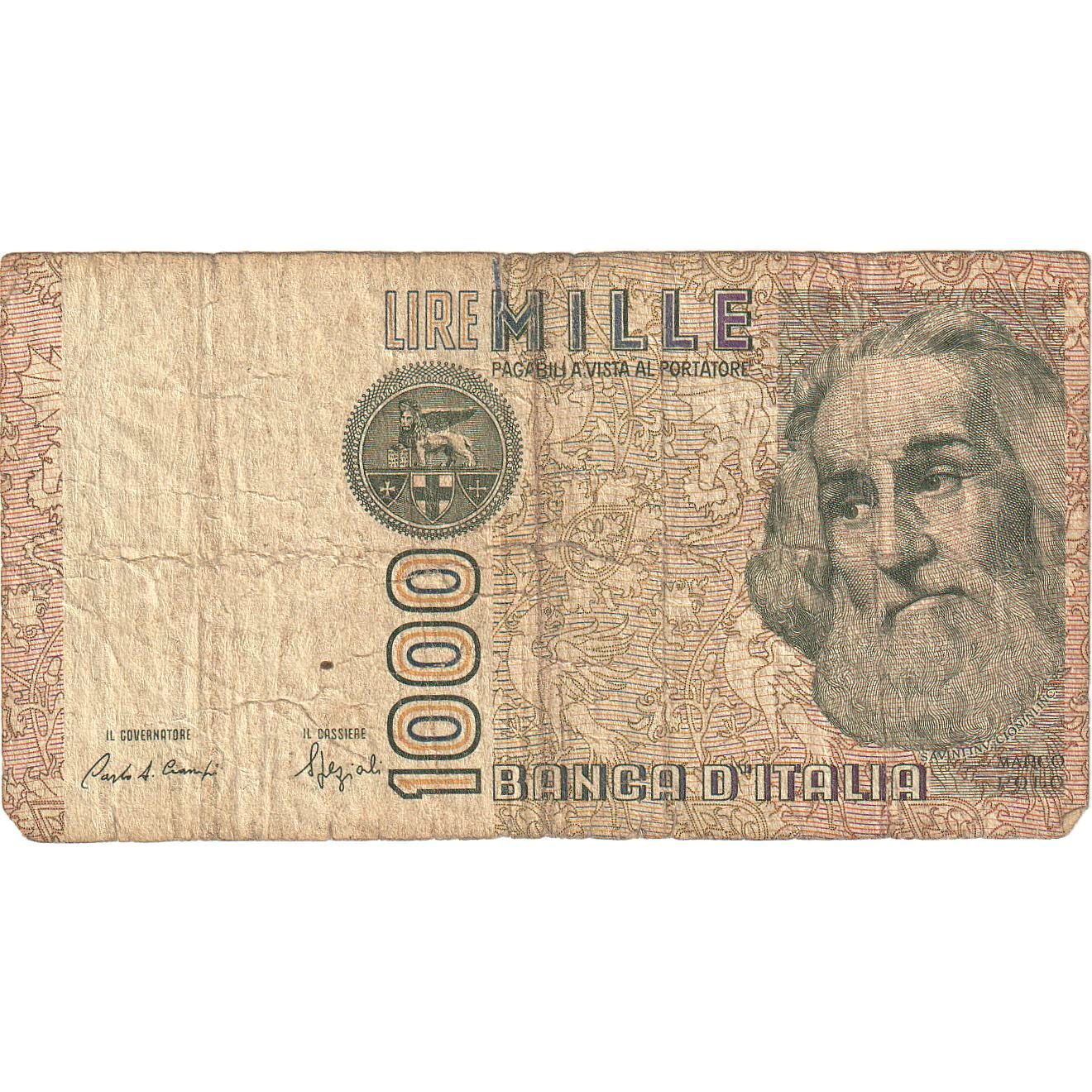 Włochy, 1000 Lire, 1982-01-06, KM:109a, F(12-15)