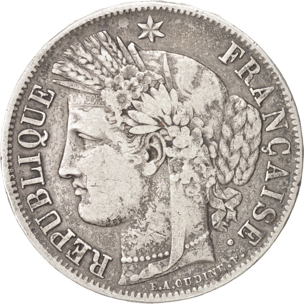 Coin, France, Cérès, 5 Francs, 1850, Paris, VF(30-35), Silver, KM:761.1