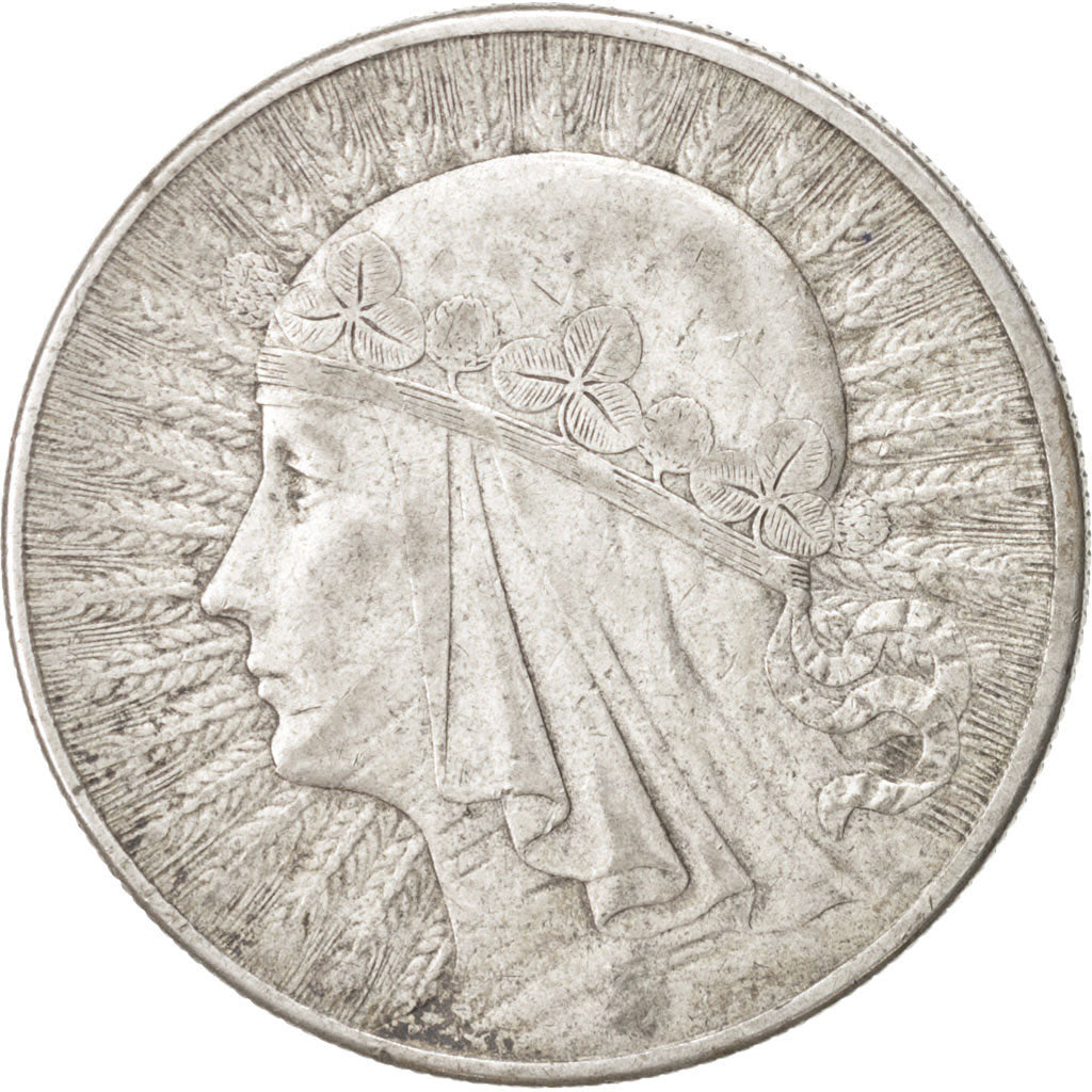 Poland, 10 Zlotych, 1932, London, EF(40-45), Silver, KM:22