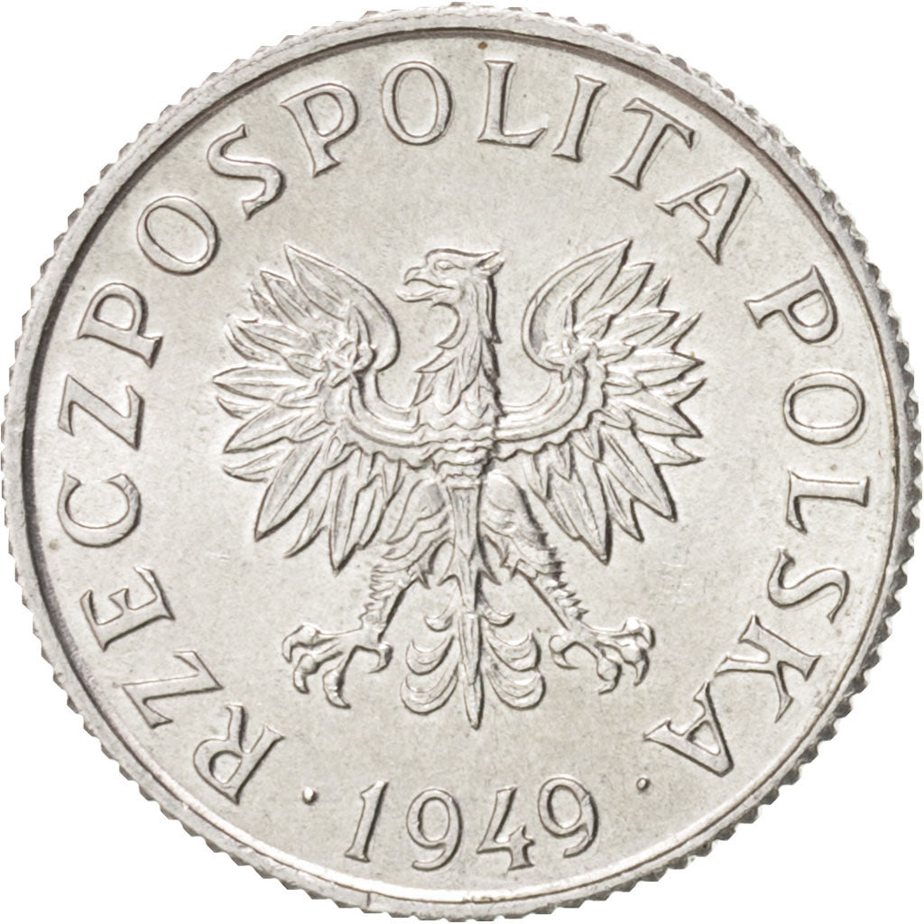 Coin, Poland, Grosz, 1949, MS(64), Aluminum, KM:39
