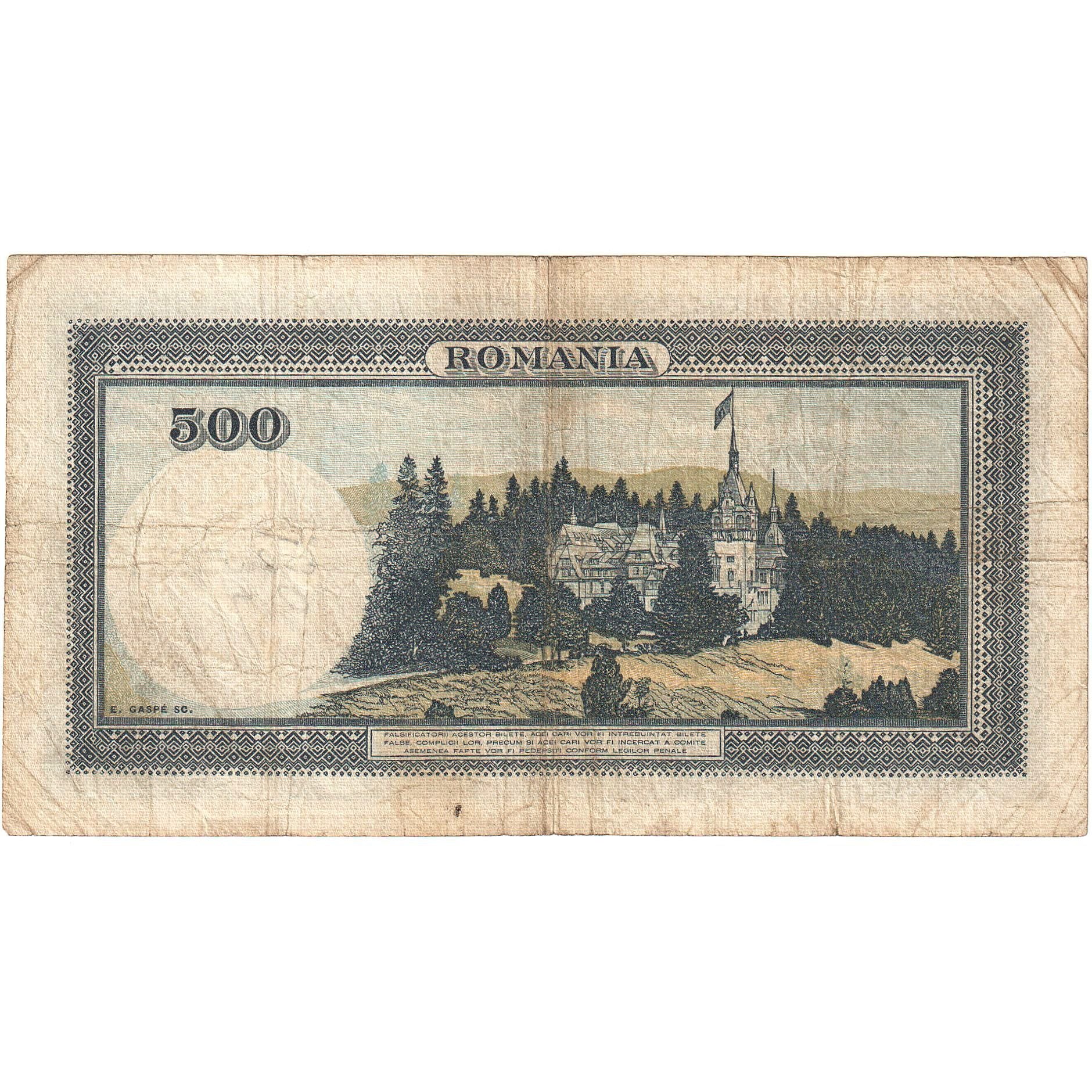 Romania, 500 Lei, 1936, 1936-04-30, KM:42a, VF(20-25)