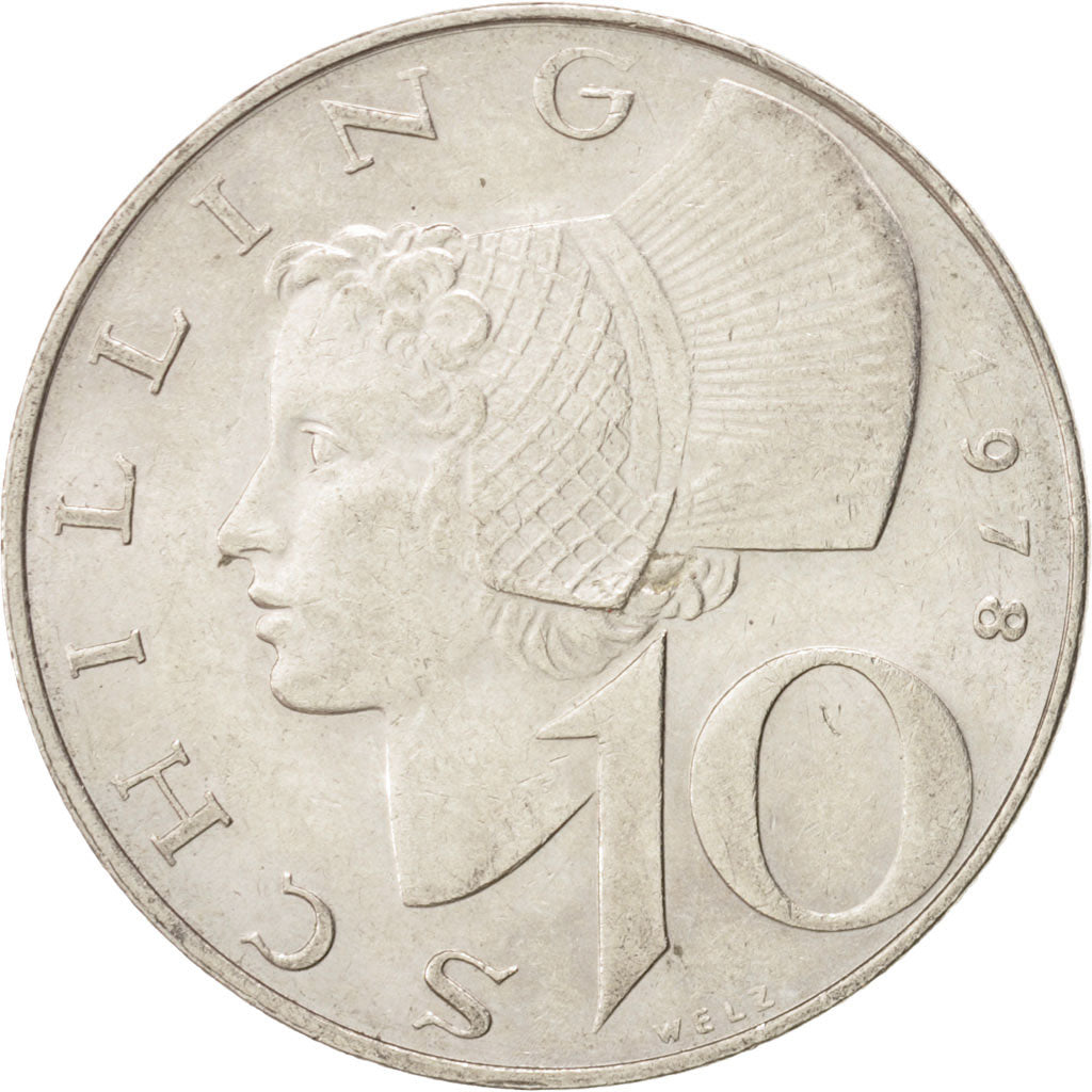 Austria, 10 Schilling, 1978, AU(55-58), Copper-Nickel Plated Nickel, KM:2918