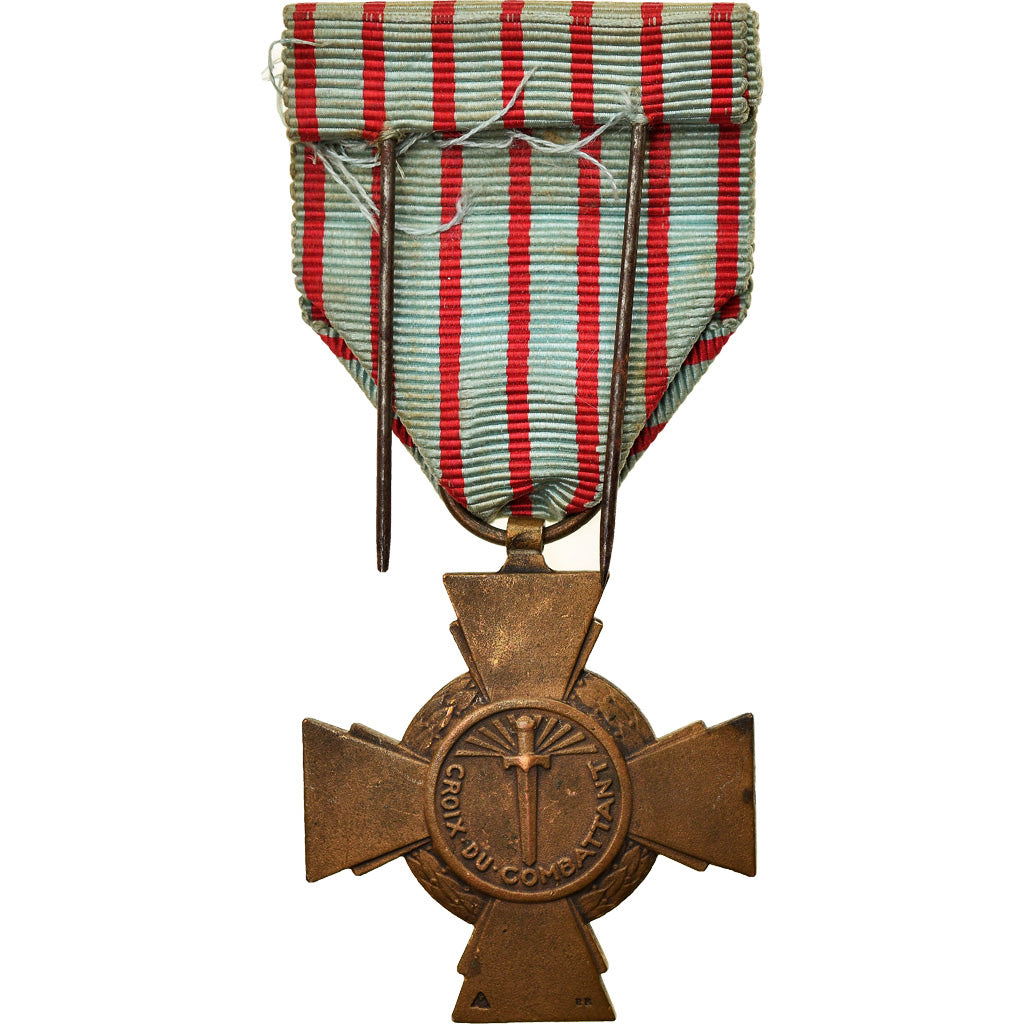 France, Croix du Combattant, Medal, 1914-1918, Very Good Quality, Bronze, 36