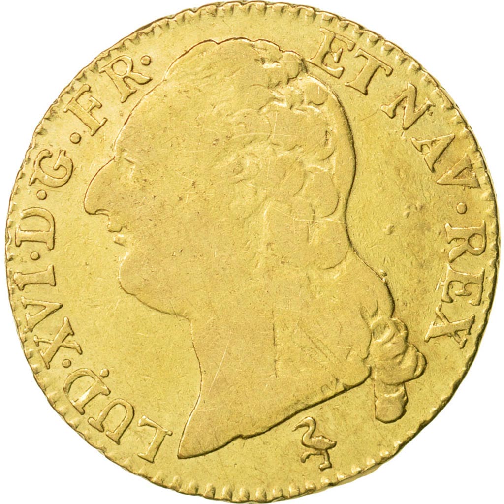 France, Louis XVI, Louis d'or à la tête nue, 1786, Paris, VF(30-35), Gadoury:361