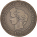 Monnaie, France, Cérès, 5 Centimes, 1876, Bordeaux, TB, Bronze, KM:821.2