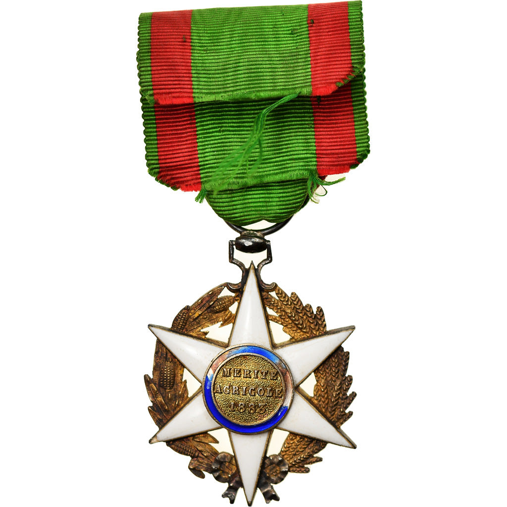 França, Médaille du Mérite Agricole, Medal, 1883, Qualidade Boa, Prata, 40