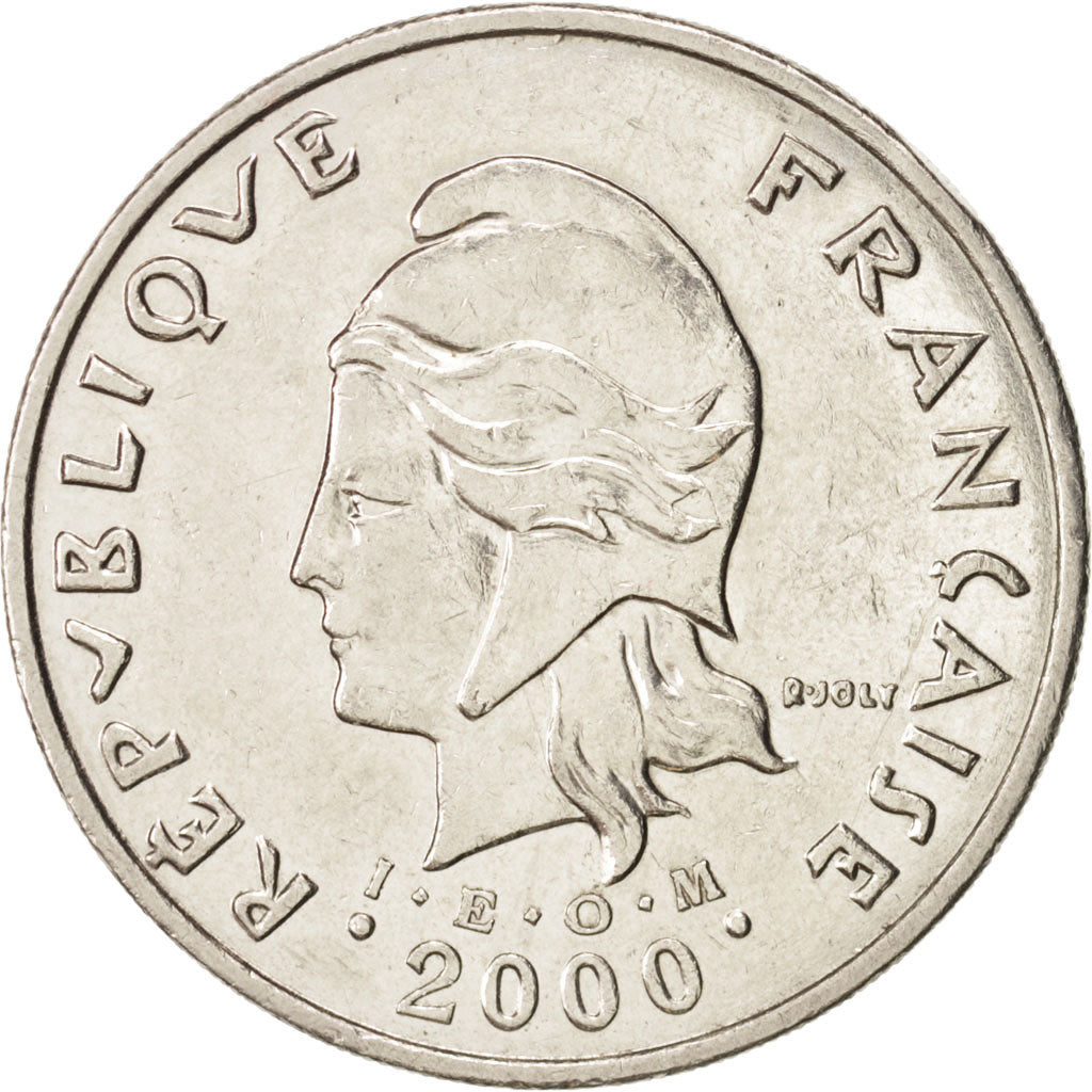 Coin, French Polynesia, 50 Francs, 2000, Paris, AU(55-58), Nickel, KM:13