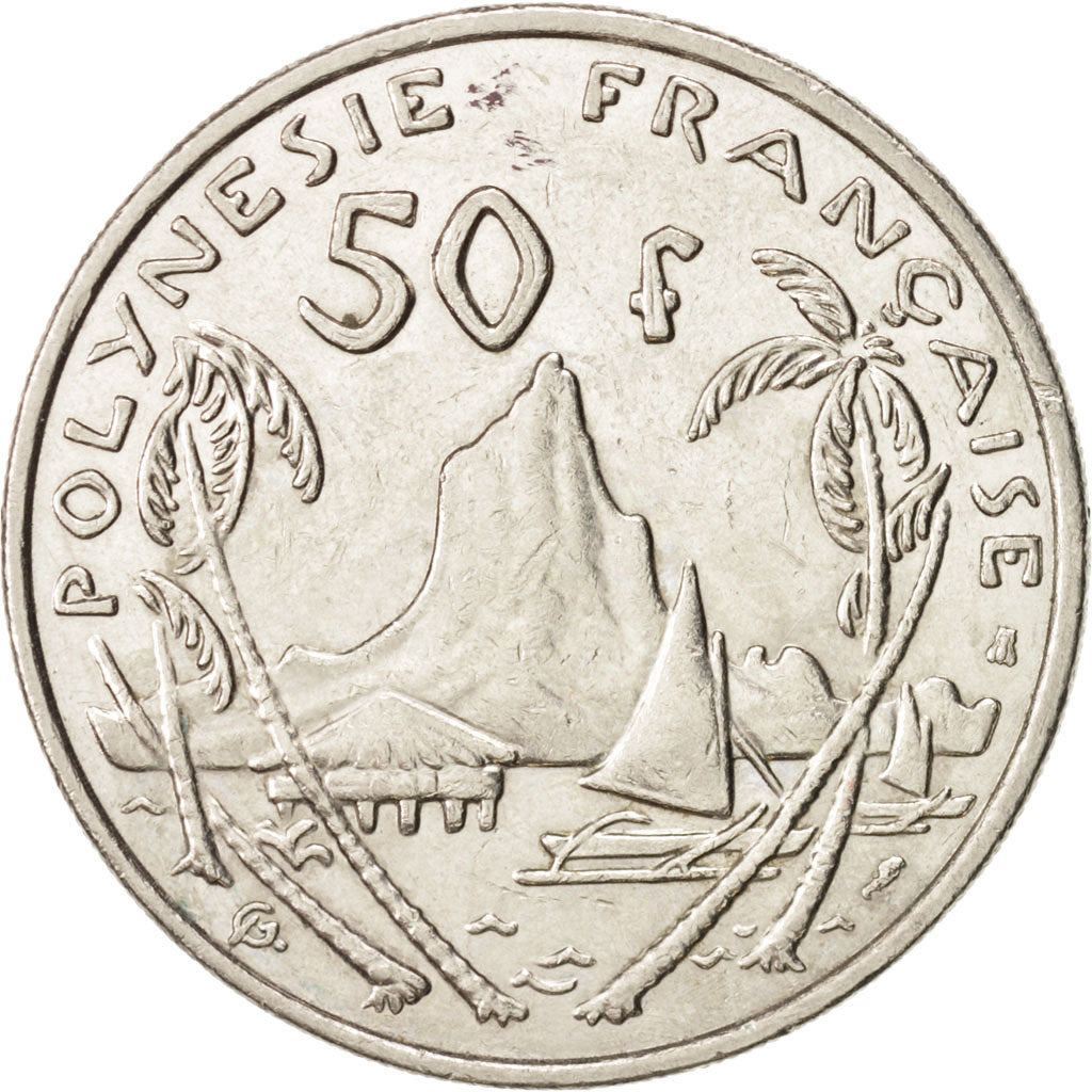 Coin, French Polynesia, 50 Francs, 2000, Paris, AU(55-58), Nickel, KM:13