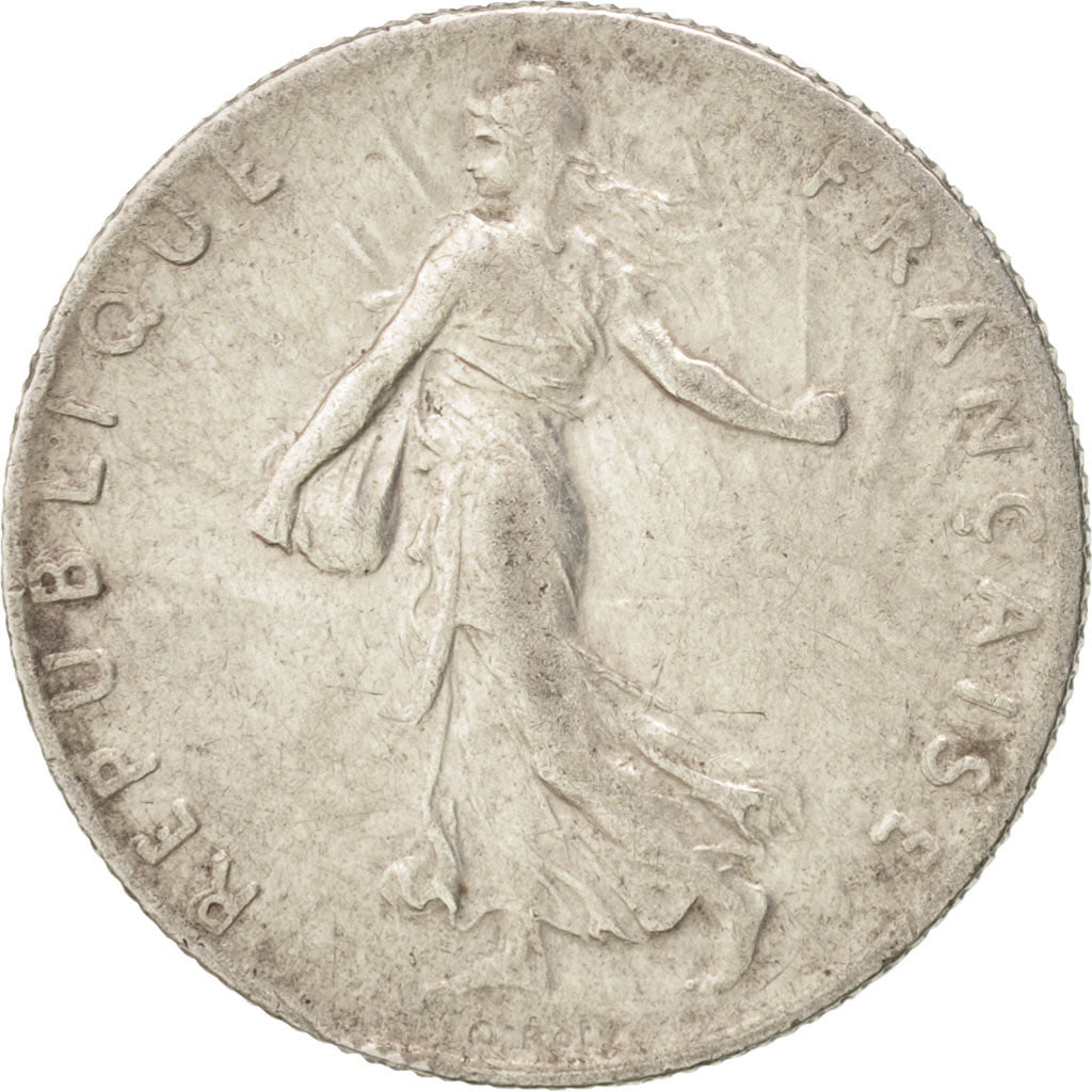 Moneta, Francia, Semeuse, 50 Centimes, 1916, Paris, BB+, Argento, KM:854
