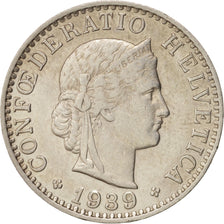 Switzerland, 20 Rappen, 1939, Bern, AU(50-53), Copper-nickel, KM:29a