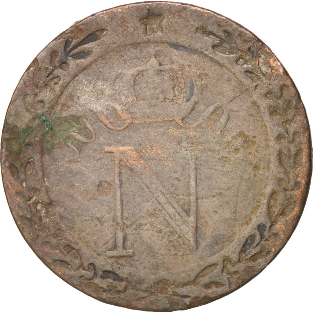 Munten, Frankrijk, Napoléon I, 10 Centimes, 1809, Rouen, ZG+, Billon, KM:676.2
