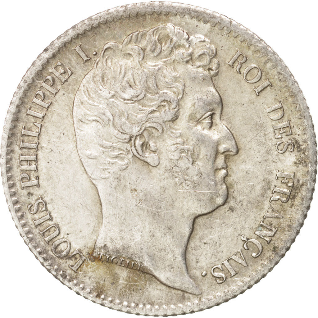 France, Louis-Philippe, Franc, 1831, Lille, AU(50-53), Silver, Gadoury:452