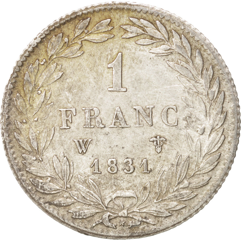 France, Louis-Philippe, Franc, 1831, Lille, AU(50-53), Silver, Gadoury:452