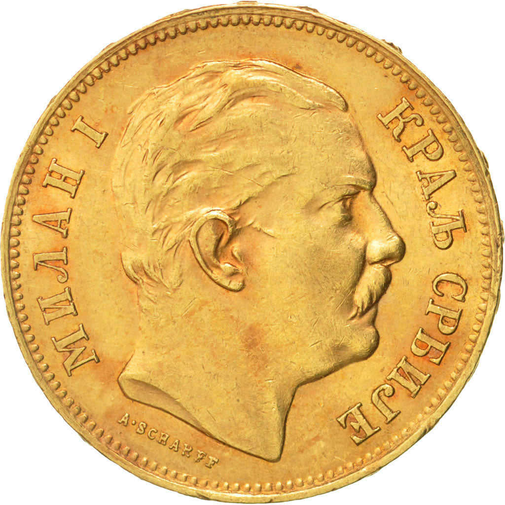 Moneda, Serbia, Milan I, 20 Dinara, 1882, Vienne, EBC, Oro, KM:17.1