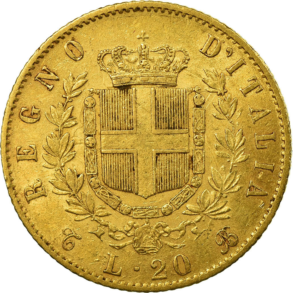 Monnaie, Italie, Vittorio Emanuele II, 20 Lire, 1865, Torino, TTB+, Or, KM:10.1