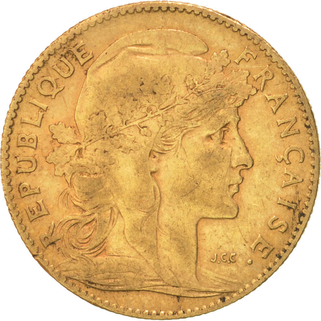 Francia, Marianne, 10 Francs, 1906, Paris, MB+, Oro, KM:846, Gadoury:1017