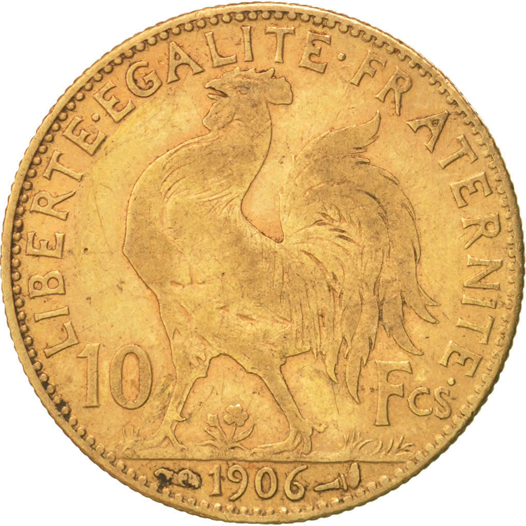 Francia, Marianne, 10 Francs, 1906, Paris, MB+, Oro, KM:846, Gadoury:1017