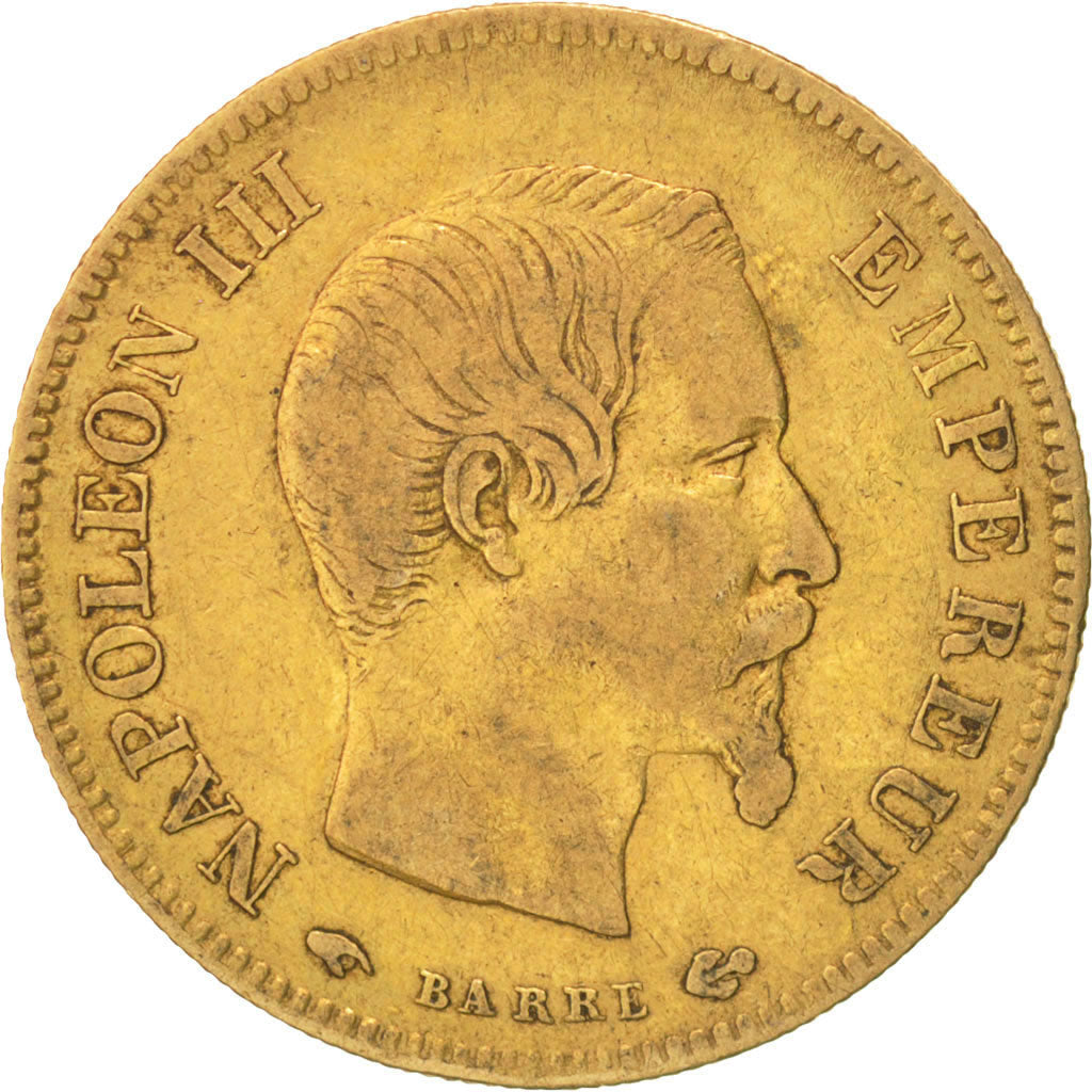 France, Napoleon III, 10 Francs, 1856, Paris, VF(30-35), Gold, Gadoury:1014