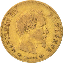 France, Napoleon III, 10 Francs, 1856, Paris, VF(30-35), Gold, Gadoury:1014