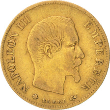 Frankreich, Napoleon III, 10 Francs, 1859, Strasbourg, VF(30-35), Gold, KM:784.4