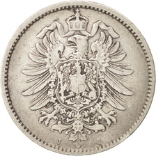 GERMANY - EMPIRE, Wilhelm I, Mark, 1886, Hambourg, EF(40-45), Silver, KM:7