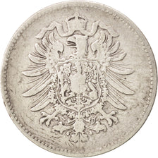 GERMANY - EMPIRE, Wilhelm I, Mark, 1874, Karlsruhe, VF(30-35), Silver, KM:7