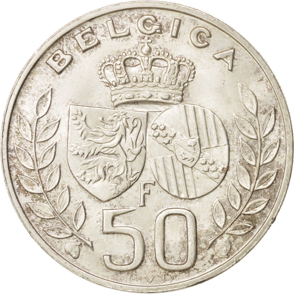 Belgium, 50 Francs, 50 Frank, 1960, MS(63), Silver, KM:152.1
