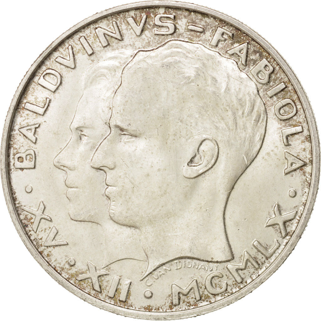 Coin, Belgium, 50 Francs, 50 Frank, 1960, MS(63), Silver, KM:152.1