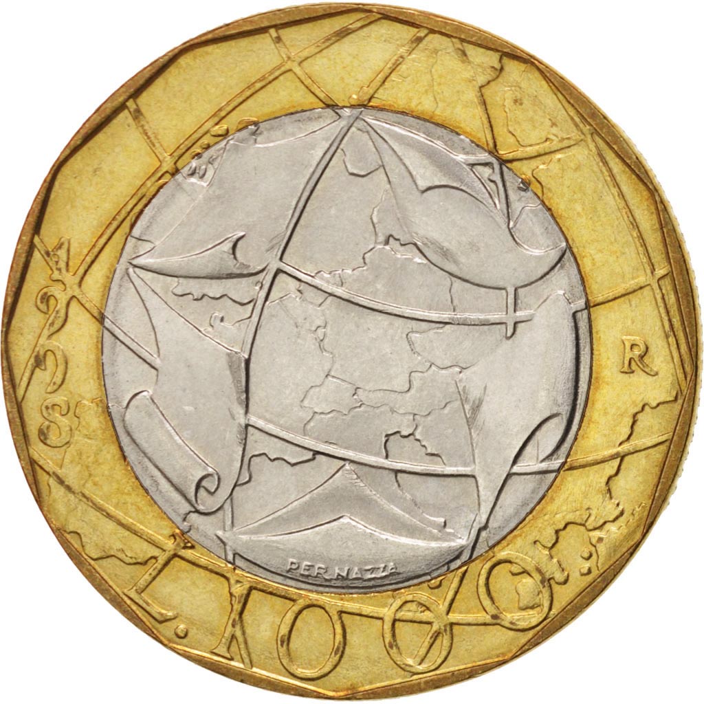 Italy, 1000 Lire, 1998, Rome, MS(64), Bi-Metallic, KM:194