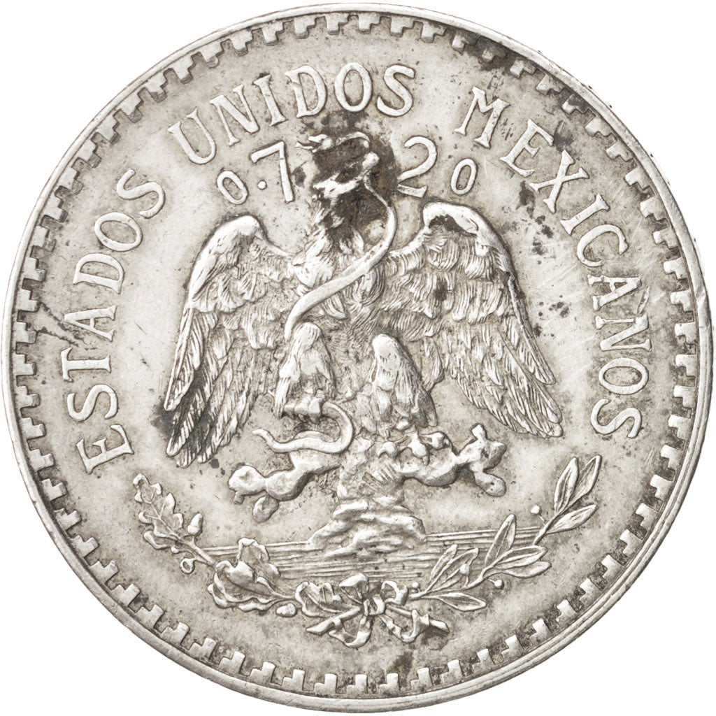 Mexico, Peso, 1932, Mexico City, AU(50-53), Silver, KM:455