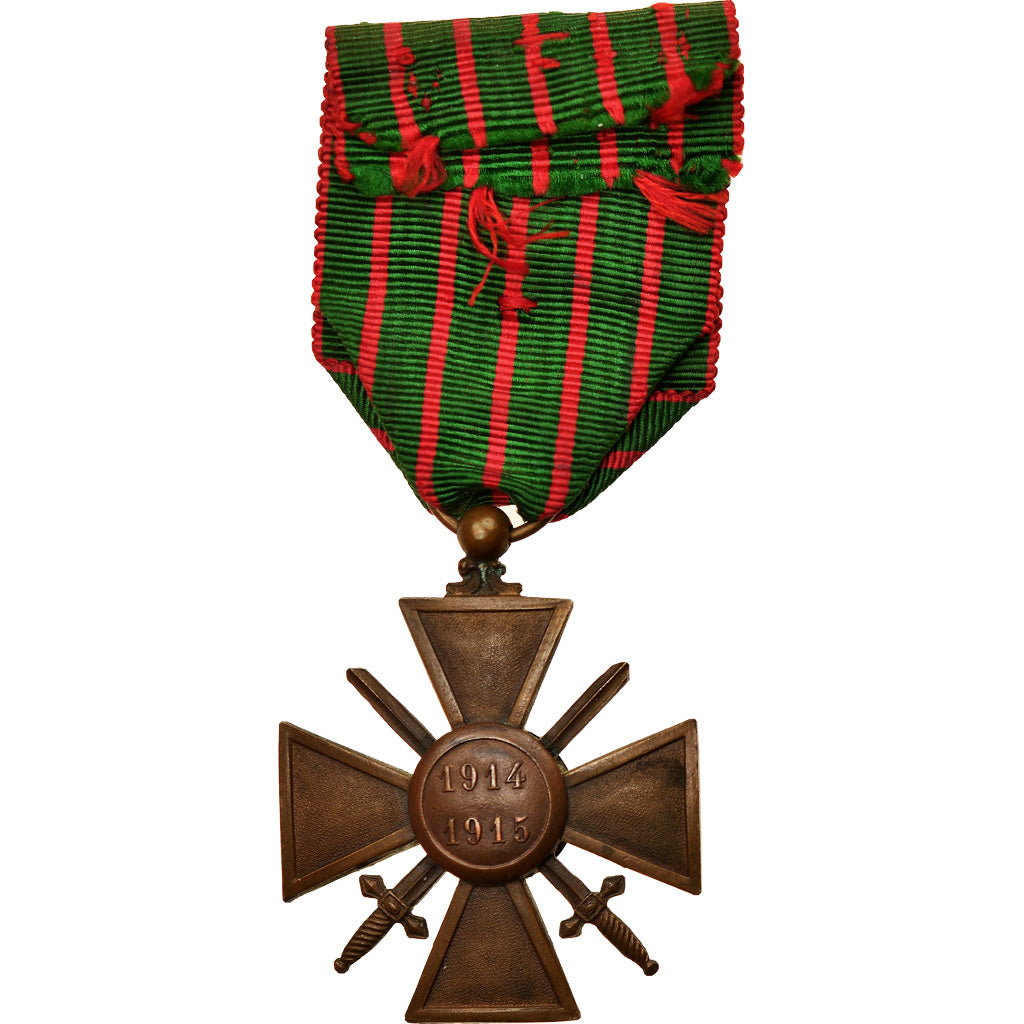 France, Croix de Guerre, Une palme, Médaille, 1914-1915, Excellent Quality