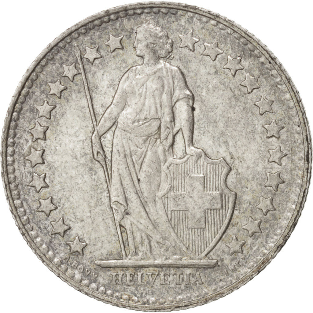 Coin, Switzerland, 1/2 Franc, 1956, Bern, AU(55-58), Silver, KM:23