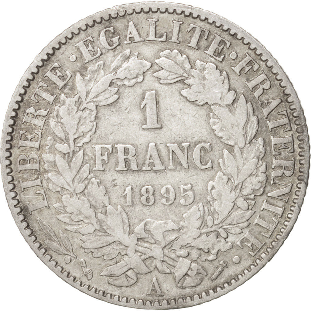 Coin, France, Cérès, Franc, 1895, Paris, VF(30-35), Silver, KM:822.1