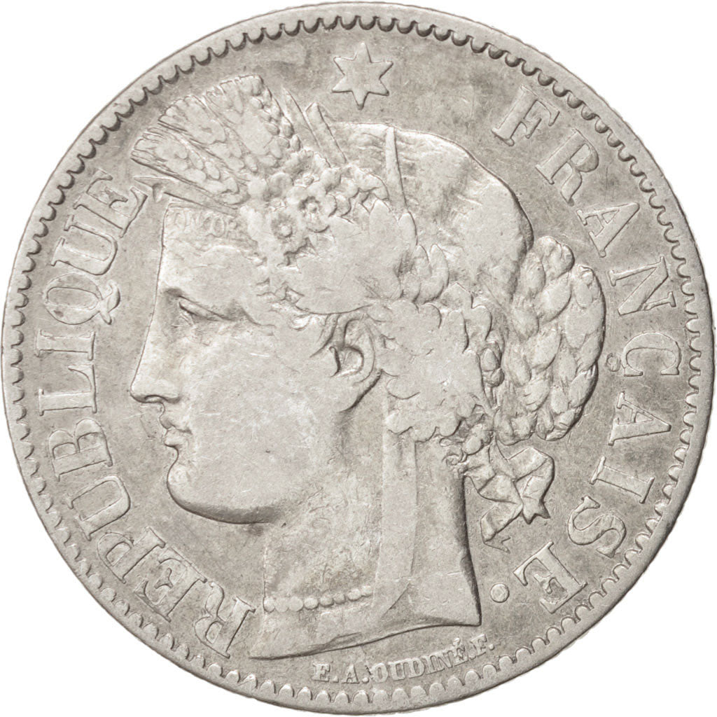 Coin, France, Cérès, 2 Francs, 1887, Paris, VF(30-35), Silver, KM:817.1