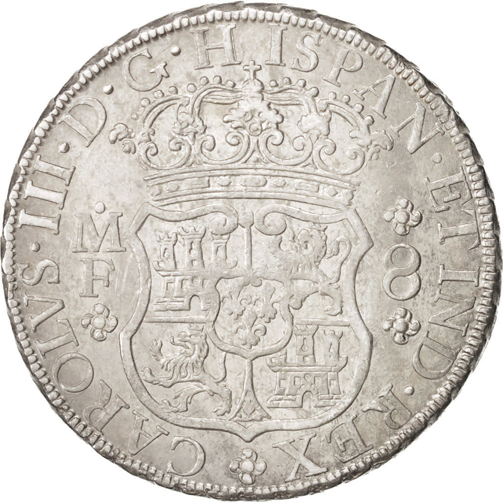 Mexico, Charles III, 8 Réales, 1768, Mexico City, AU(50-53), Silver, KM:105