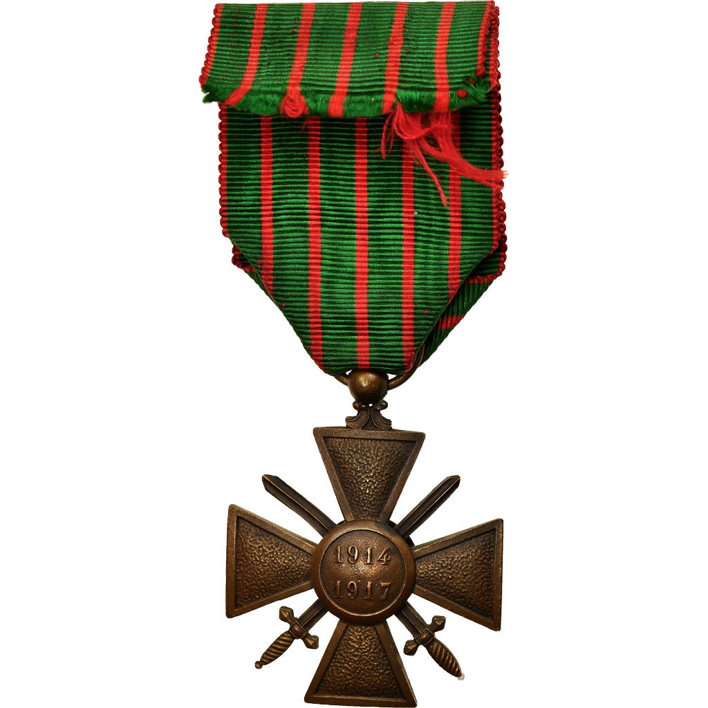 France, Croix de Guerre, 2 Citations, Medal, 1914-1917, Excellent Quality