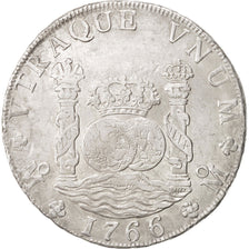Messico, Charles III, 8 Réales, 1766, Mexico City, MB+, Argento, KM:105