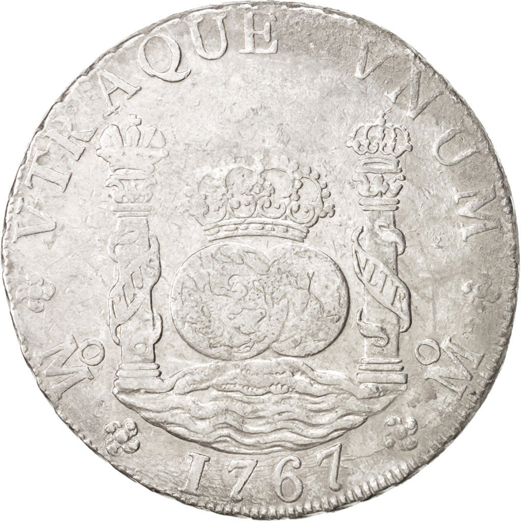 Messico, Charles III, 8 Réales, 1767, Mexico City, MB+, Argento, KM:105