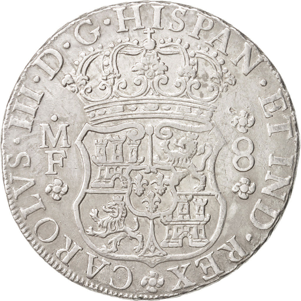 Messico, Charles III, 8 Réales, 1767, Mexico City, MB+, Argento, KM:105