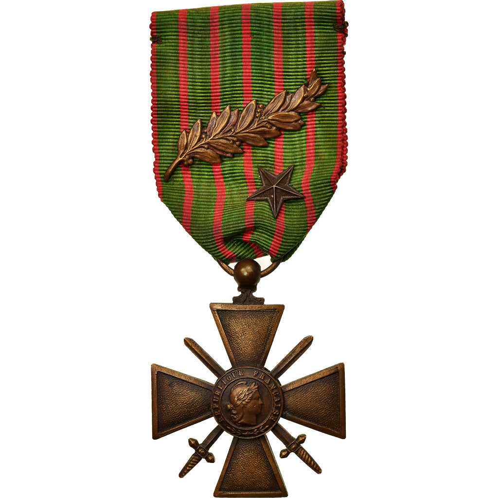 France, Croix de Guerre, 2 Citations, Medal, 1914-1916, Excellent Quality