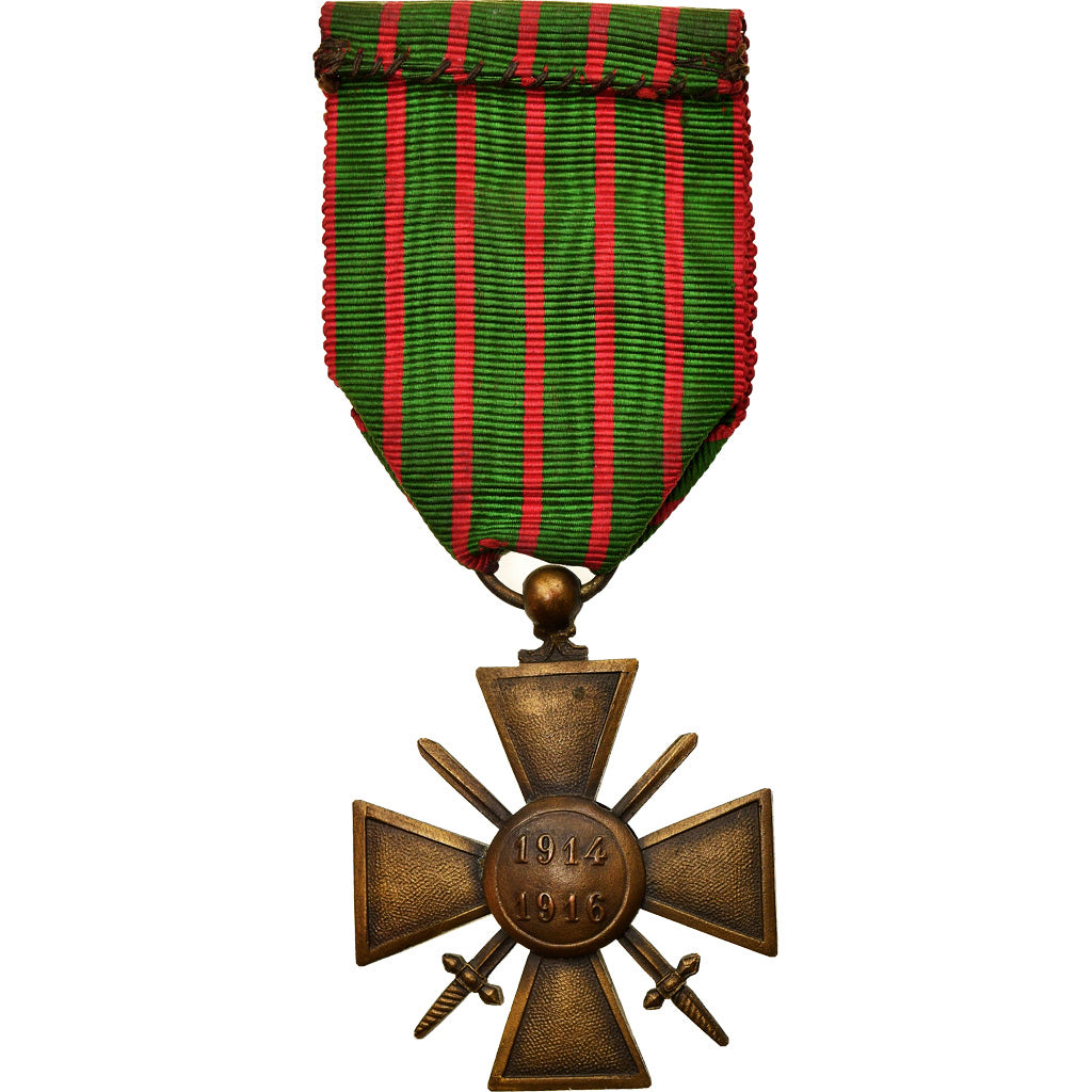 France, Croix de Guerre, 2 Citations, Medal, 1914-1916, Excellent Quality