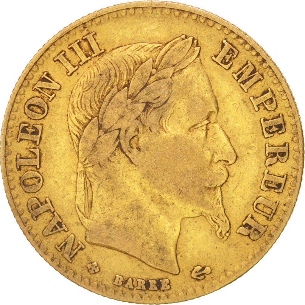 France, Napoleon III, 10 Francs, 1862, Strasbourg, VF(30-35), Gold, Gadoury:1015